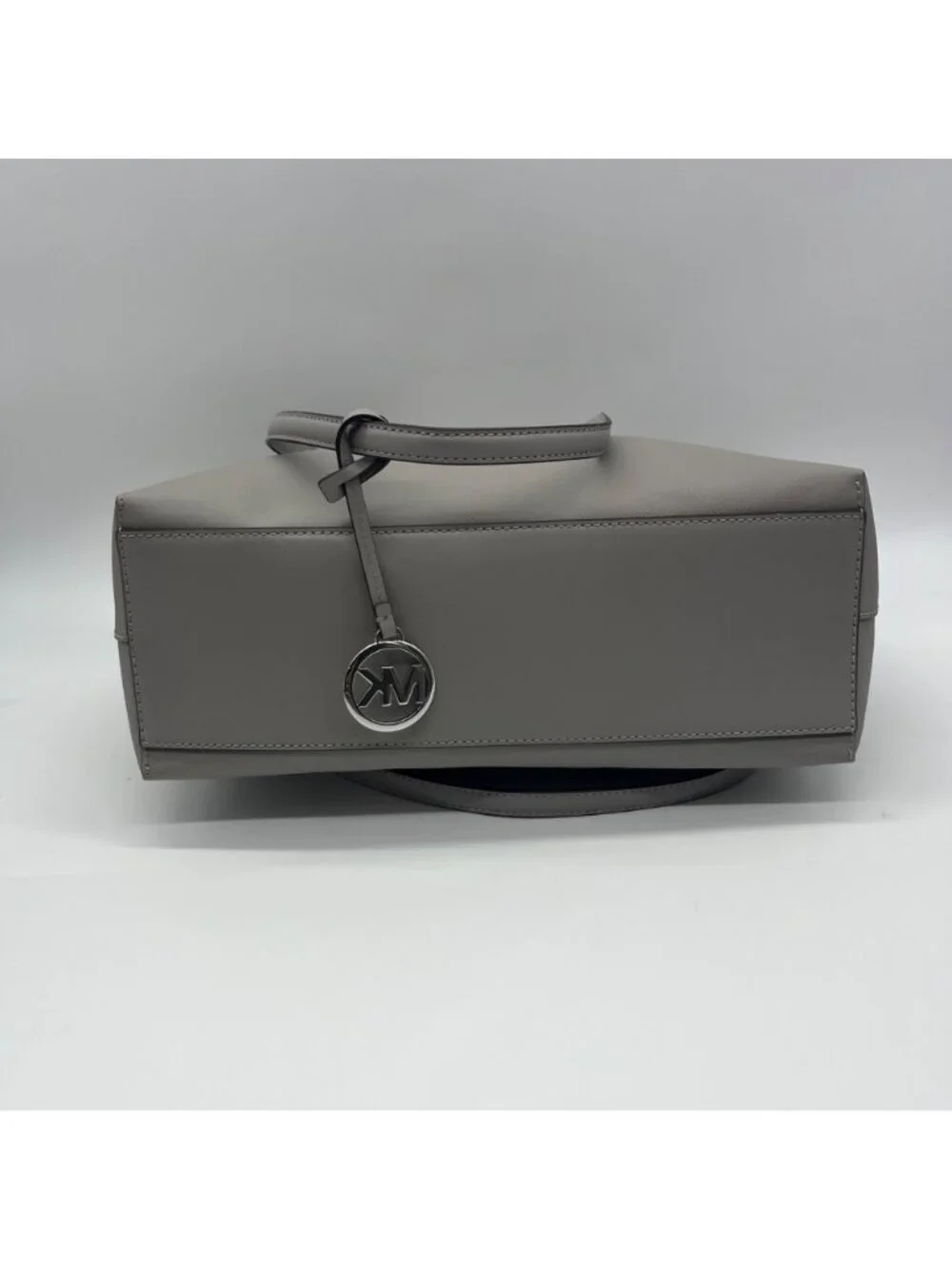 Michael Kors Pearl Grey Coated Canvas Sheila Tote